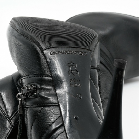 GIANMARCO LORENZI Leather Ankle Bootie Style Shoes US 9.5/EU 40 Made in Italy - Picture 8 of 16
